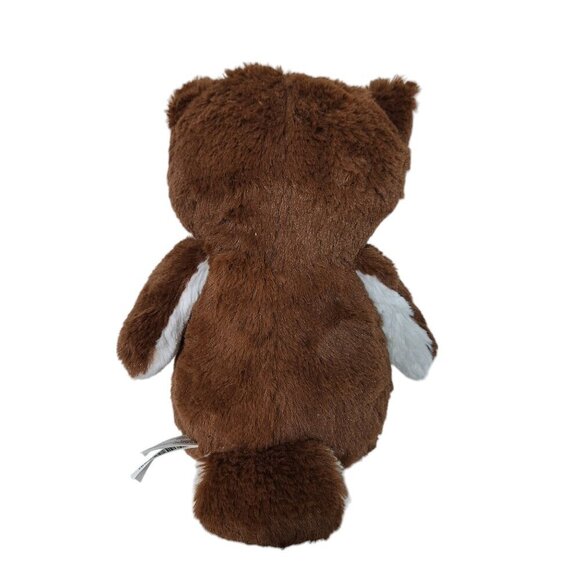 Kellytoy Brown White Owl Squeaky Dog Toy Plush Stuffed Animal Toy 9.5" - Picture 3 of 7